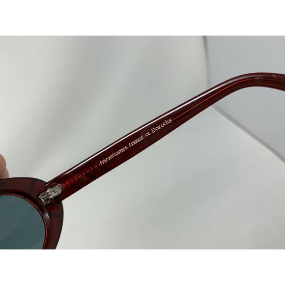 FRIEZEFRAMES Dorothy RED Eyeglasses 1A26 w/ Swarovski Crystals Made in France - Picture 7 of 11